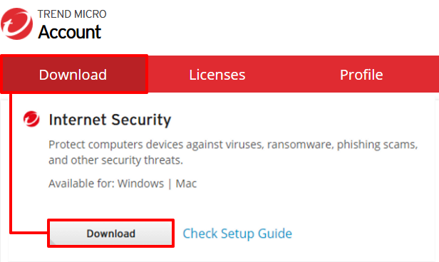Download Trend Micro Internet Security installer