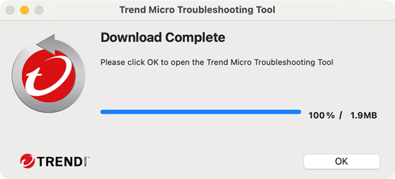 Trend Micro Troubleshooting Tool - Download Complete