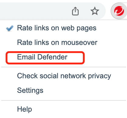 Trend Micro Toolbar for Mac > Email Defender