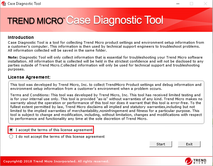 License Agreement - Case Diagnostic Tool