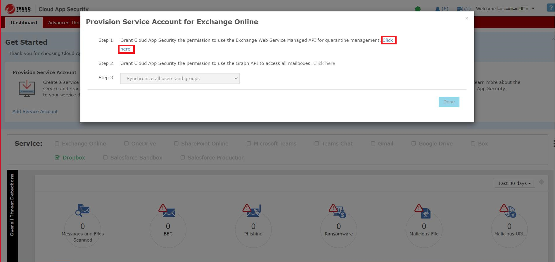 Service Account - Exchange Online