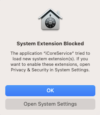 System Extension Blocked
