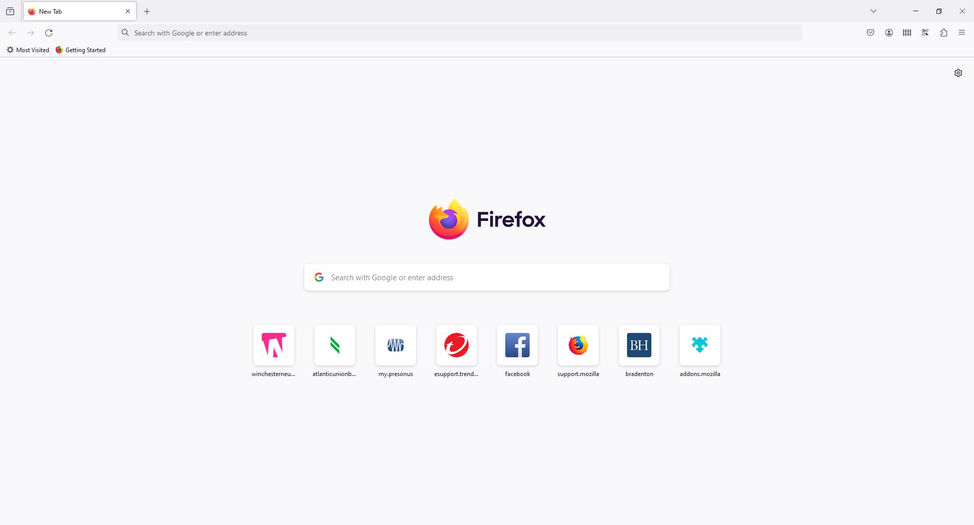 Firefox page