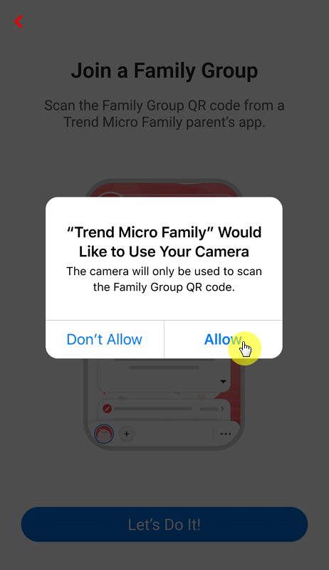 Allow Camera Permissions for Trend Micro Family