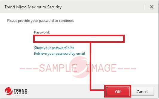 Enter Password to change settings