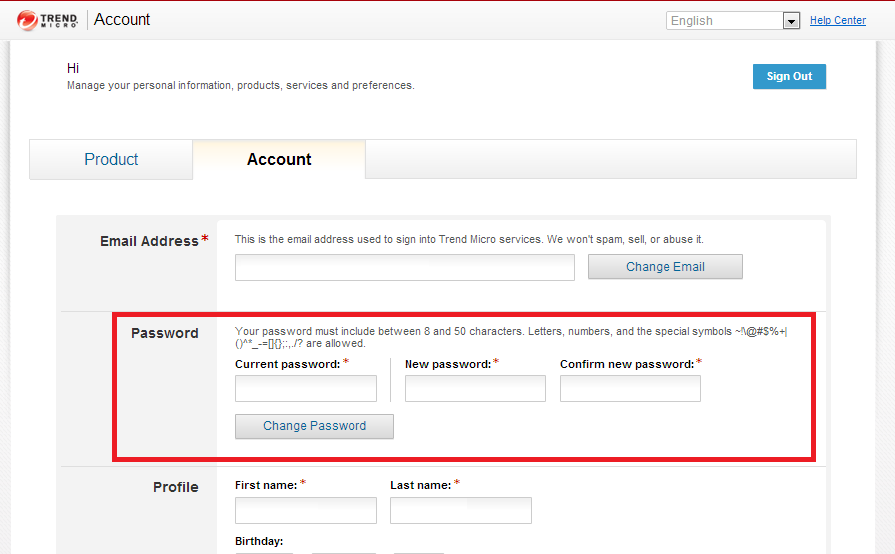 Change Your Safesync Account Password
