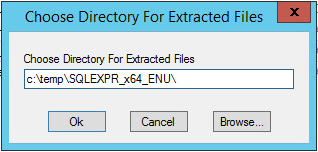 Directory for extracted file