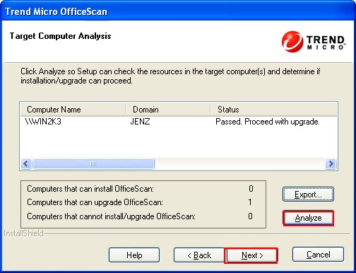 Remote and multiple upgrade to version  - OfficeScan
