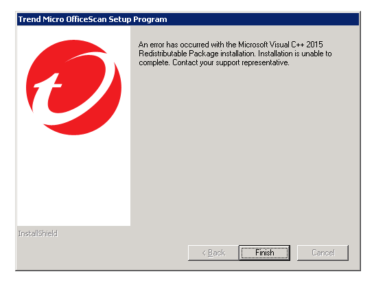 Virtual C 15 Error Appears During Upgrade To Xg Officescan 11 0