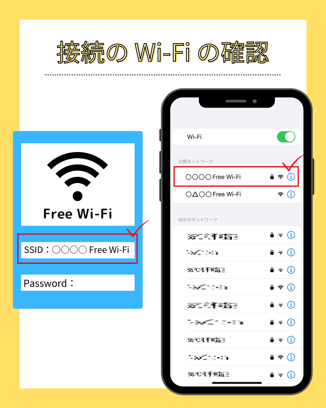 フリー Wi-Fi の案内