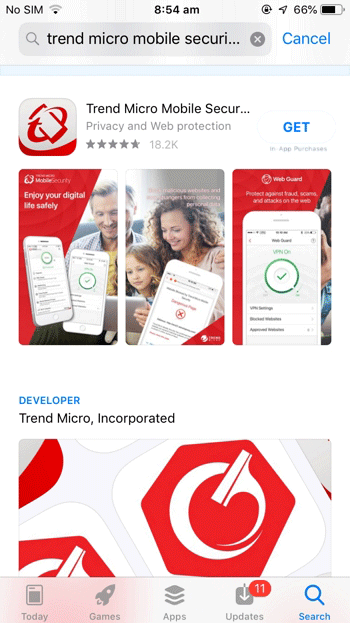 Install Trend Micro Mobile Security on iPhone/iPad