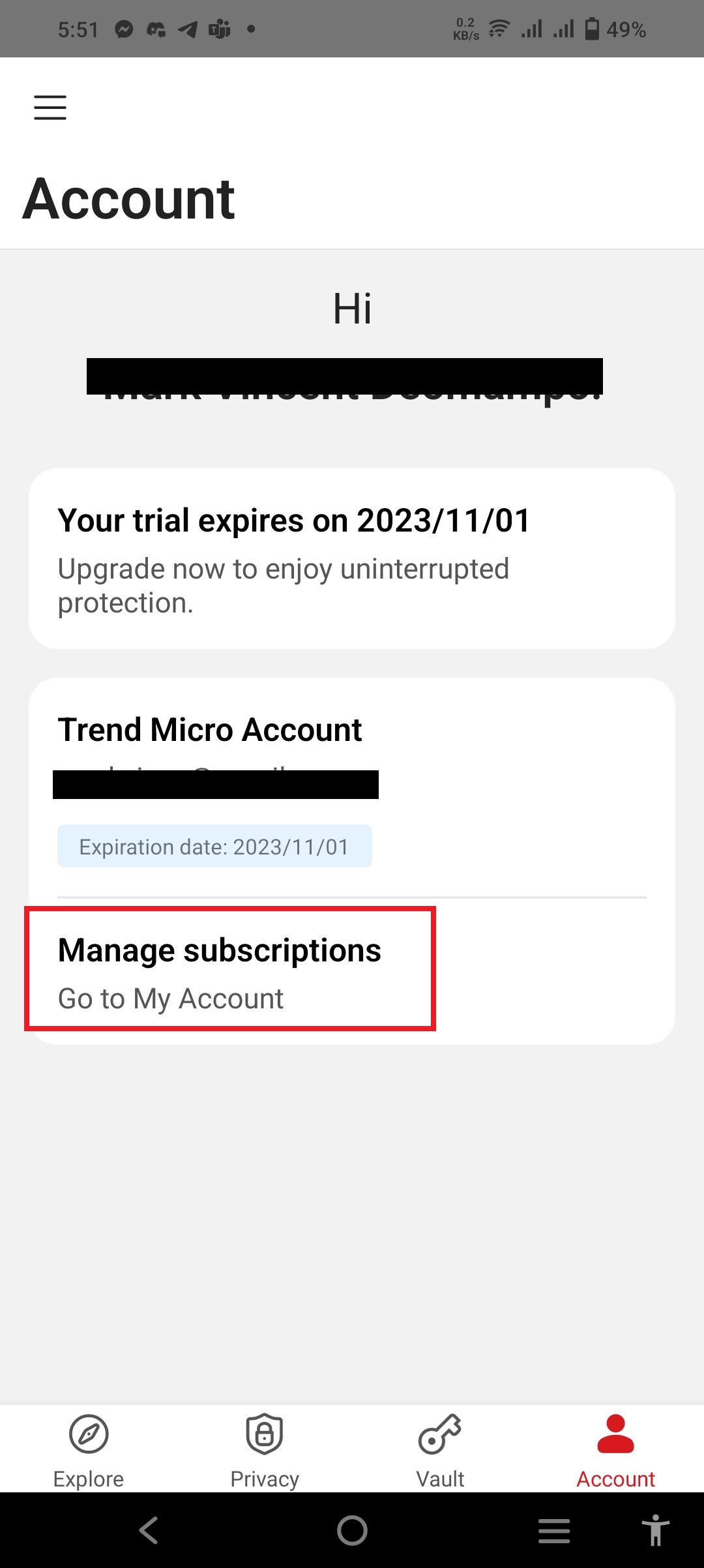 Managing Trend Micro ID Protection Mobile Subscriptions