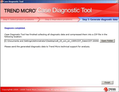 Diagnosis completed - Case Diagnostic Tool