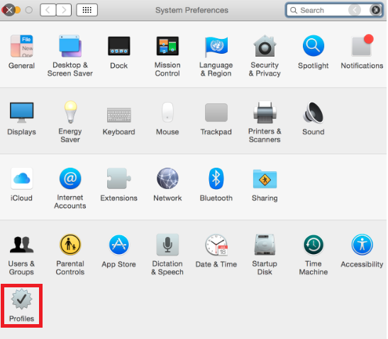 System Preferences Profiles