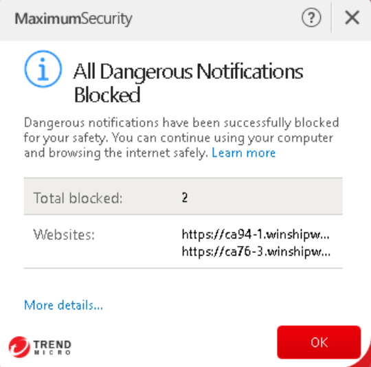 All Dangerous Notifications Blocked