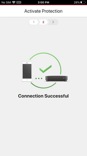 Connection Successful message