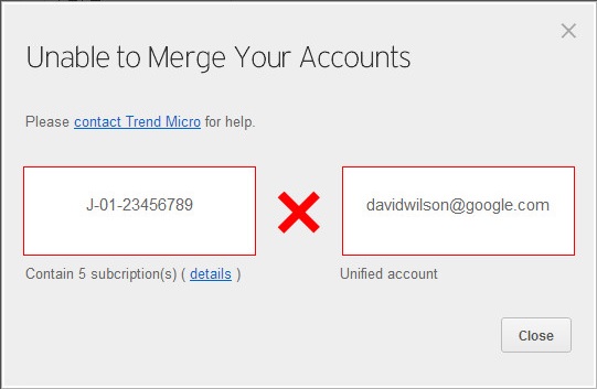 Unable to Merge Your Accounts