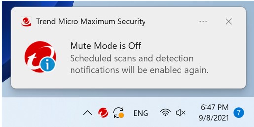 Mute Mode Pop ups in Windows Toast