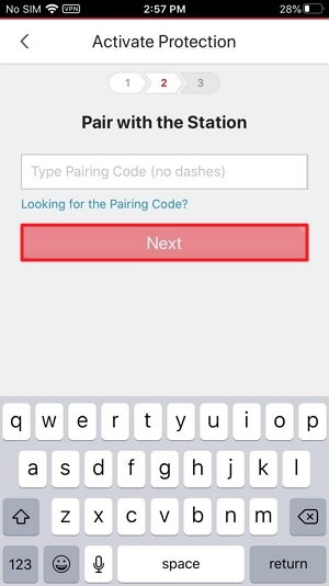 Type your pairing code