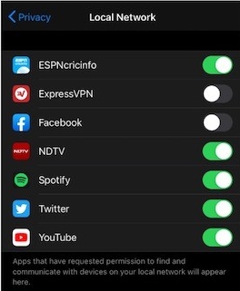 iPhone/iPad apps that requested local network access