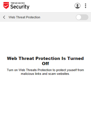 Switch Off Web Threat Protection