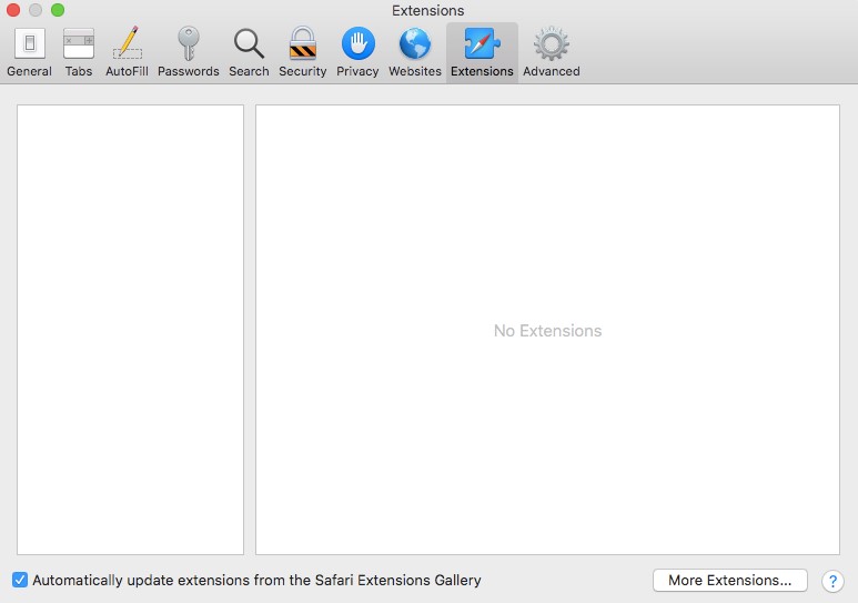Remove Extensions you do not use in Safari