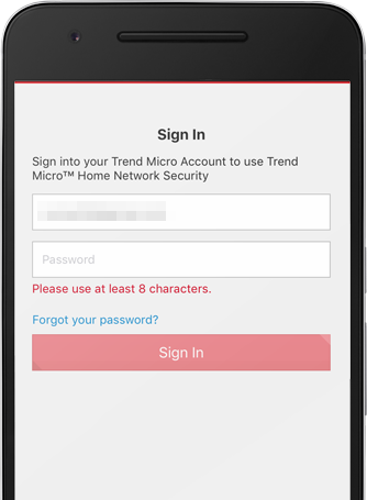 Sign in to your Trend Micro Account