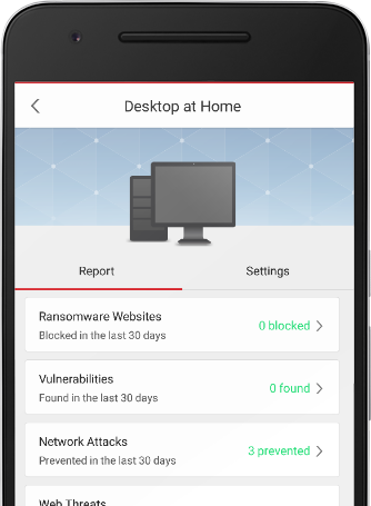 Device Report in Trend Micro Home Network Security