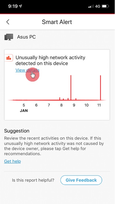 View Details in Trend Micro Home Network Security