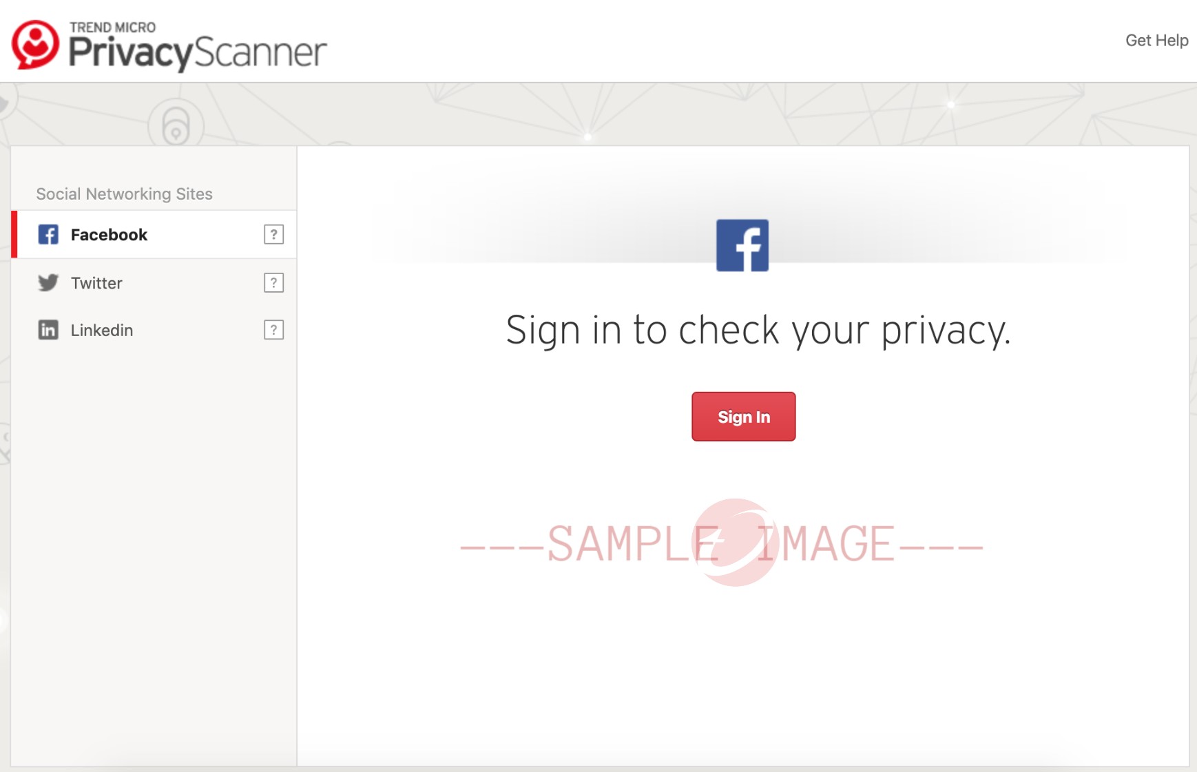 Sign in to check your privacy Trend Micro Privacy Scanner