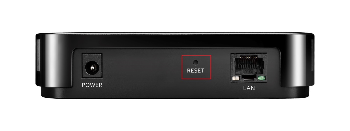 Reset the Home Network Security Station with Reset button