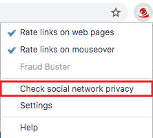 Check Social Network Privacy Google Chrome