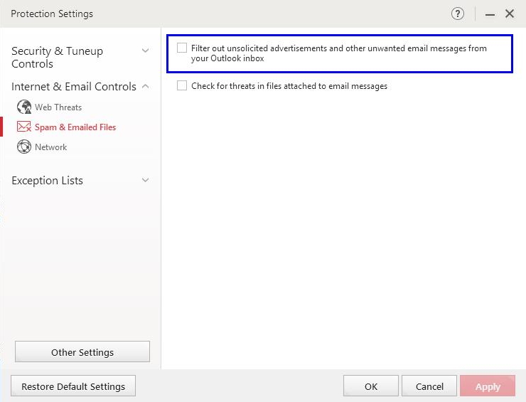 Filter out unsolicited advertisements and other unwanted email messages from your Outlook inbox.