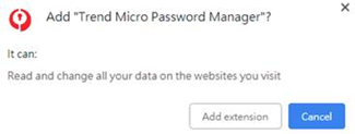 Add Trend Micro Password Manager Extension in Google Chrome
