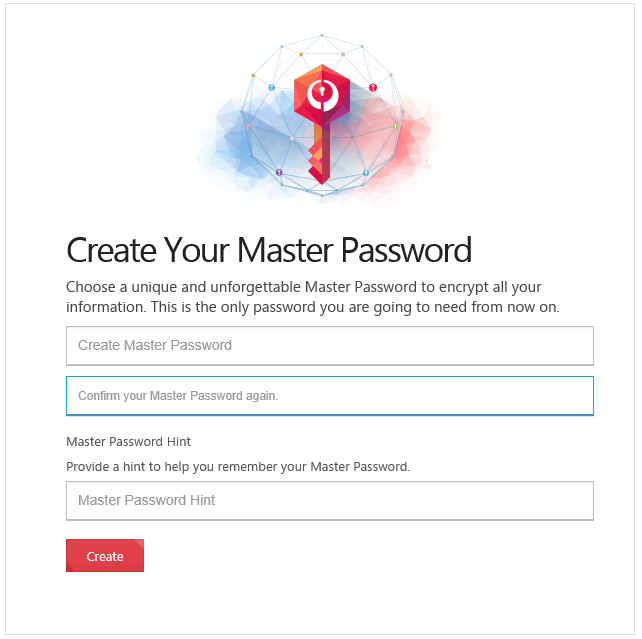 Create a New Master Password