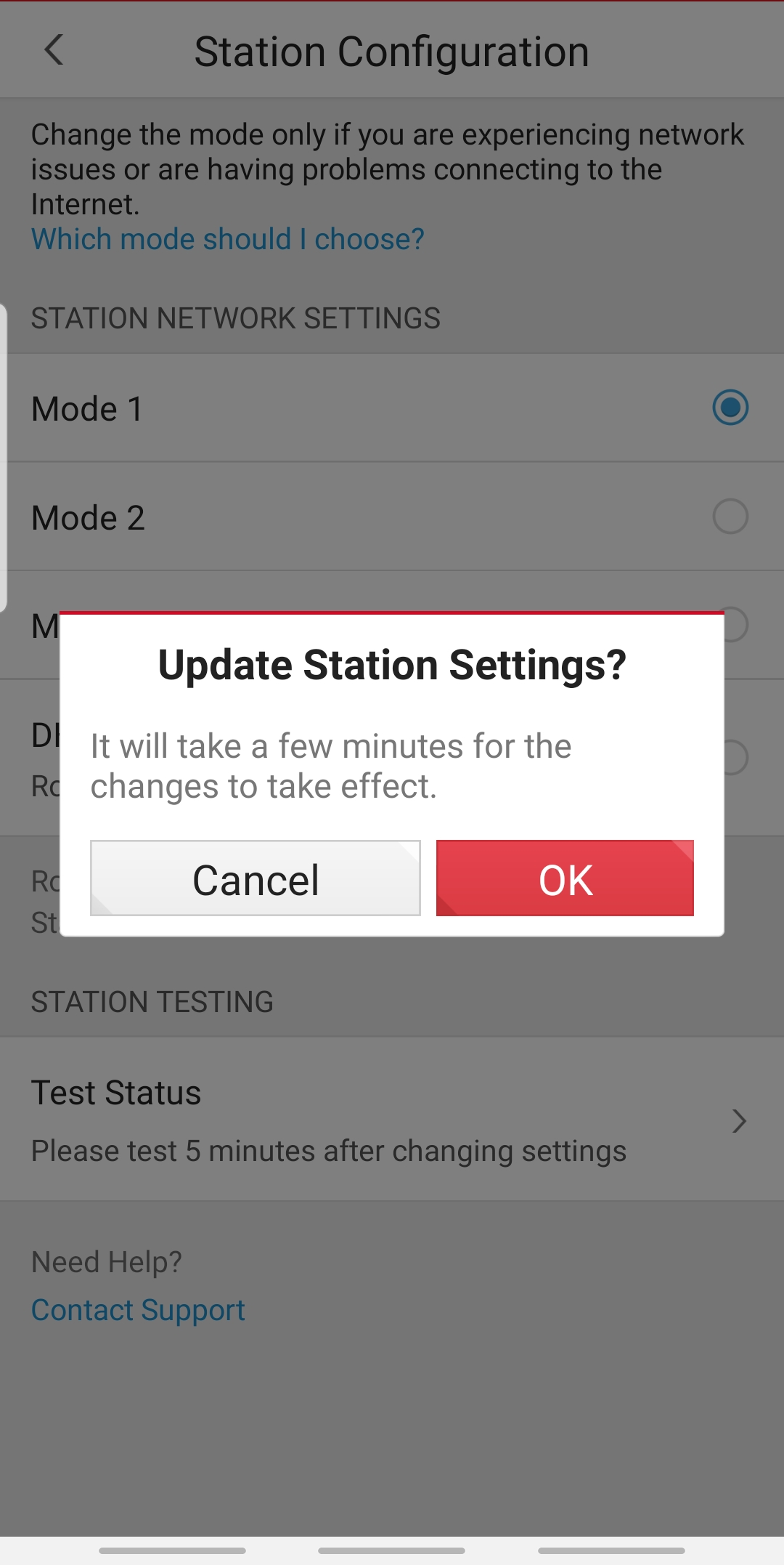 Update Station Settings in Home Network Security