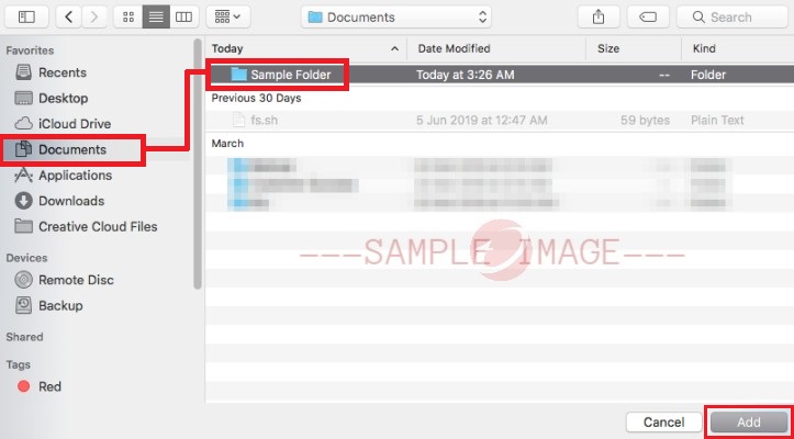 Add a folder Trend Micro Folder Shield on Mac will protect