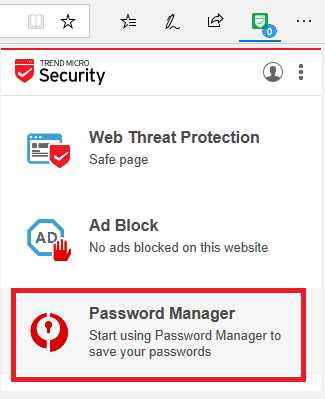 Open Password Manager in Microsoft Edge