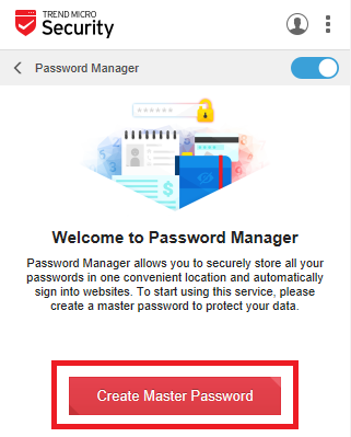 Create Master Password