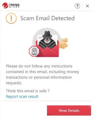 Scam Email Detected