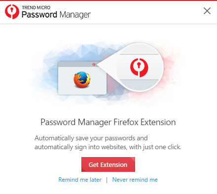 Get Trend Micro Password Manager Firefox Extension
