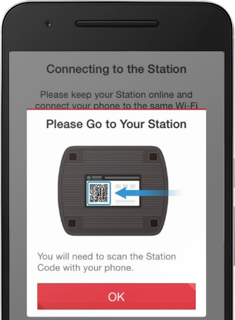 Please Go to Your Station to Scan the Station Code
