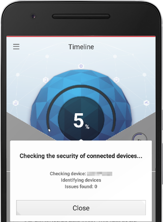 Wait as Trend Micro Home Network Security finishes scan