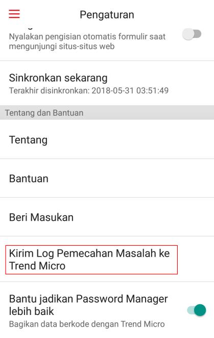 Send Troubleshooting Logs to Trend Micro