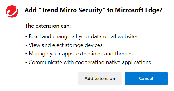 Add Trend Micro Security to Microsoft Edge