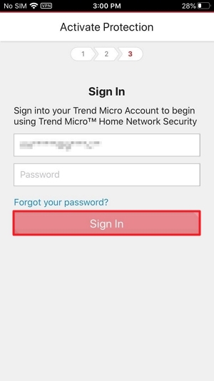 Sign in to your Trend Micro account
